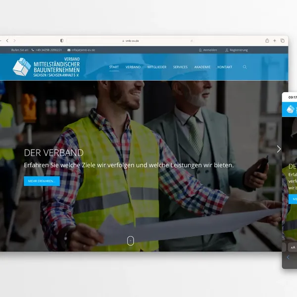 TH.DSGN - Webdesign für Verband mittelständischer Bauunternehmen Sachsen/Sachsen-Anhalt e.V.