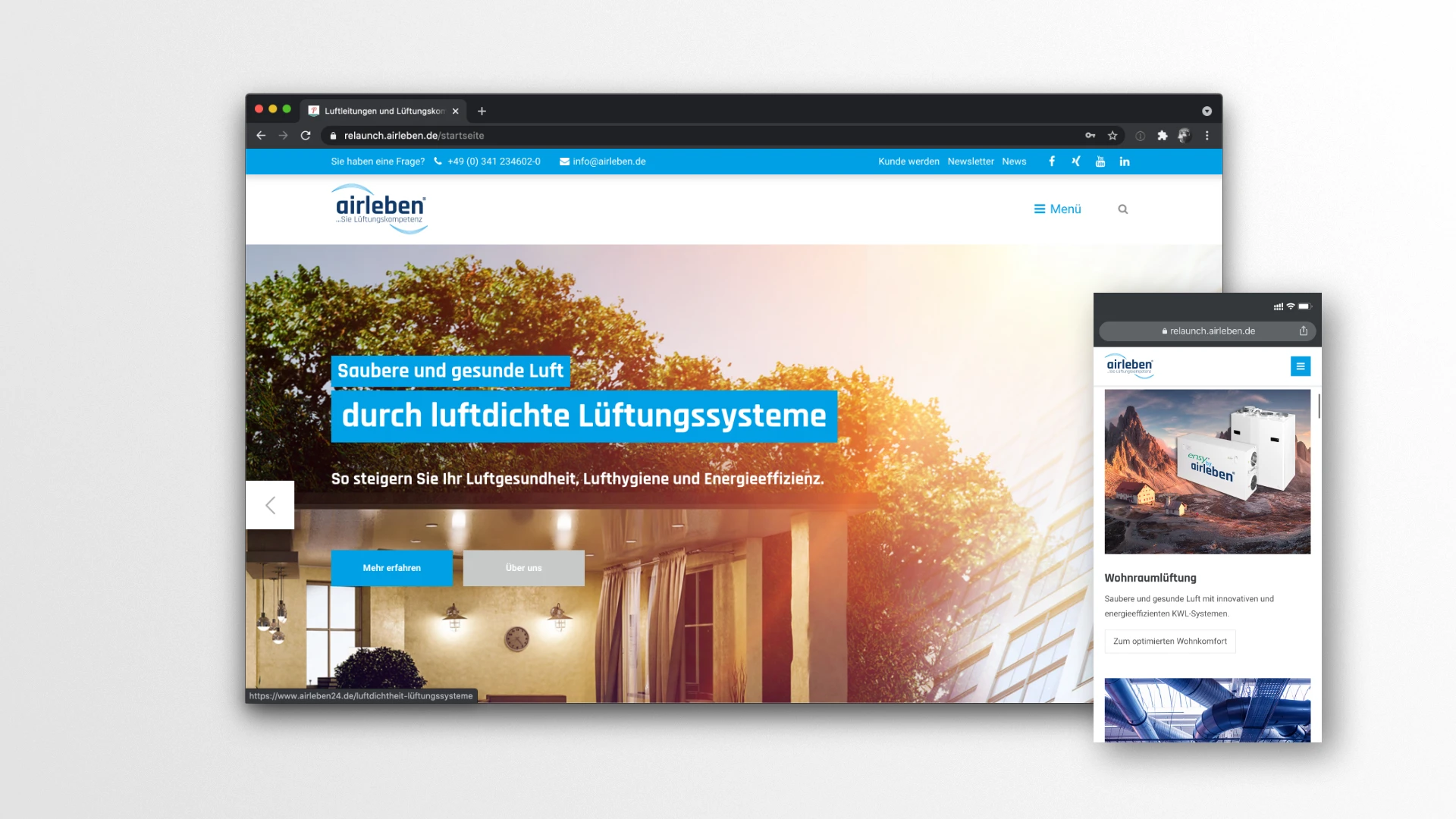 Website airleben Gruppe